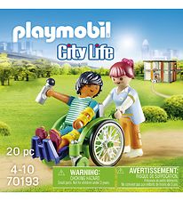 Playmobil City Life - Patient en fauteuil roulant - 70193 - 20 P