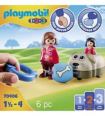 Playmobil 1.2.3 - My Sled Dog - 70406 - 6 Parts