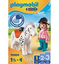 Playmobil 1.2.3 - Ryttare med hst - 70404 - 2 Delar