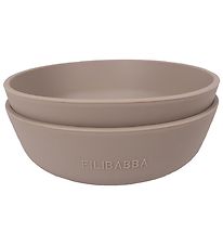 Filibabba Kulho - Silikoni - 2 kpl - Warm Grey