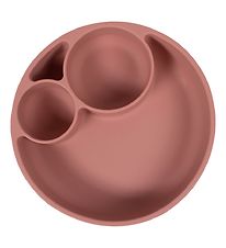 Filibabba Plate - Silicone - Partitioned - Pink