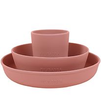 Filibabba Dinner Set - Silicone - 3 Parts - Rose