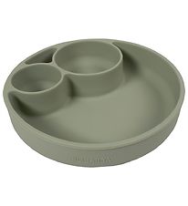 Filibabba Plate - Silicone - Partitioned - Green