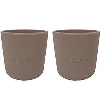 Filibabba Silicone Cup - 2-Pack - Warm Grey