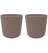 Filibabba Silikon Becher - 2er-Pack - Warm Grey