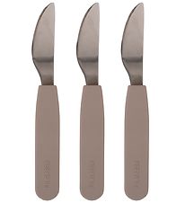 Filibabba Silicone Knives - 3-Pack - Warm Grey