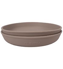 Filibabba Silicone Plate - 2-Pack - Warm Grey