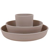 Filibabba Silicone Dinner Set - Warm Grey