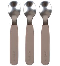 Filibabba Silicone Spoons 3-Pack - Warm Grey