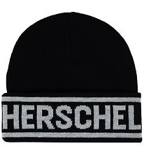 Herschel Mössa - Stickad - Elmer - Black/Heather Light Grey