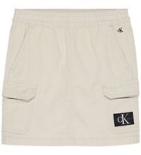 Calvin Klein Rock - Corduroy Mini Rock - Eierschale