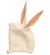 Meri Meri Babyhjlm - Peach Bunny Baby Bonnet