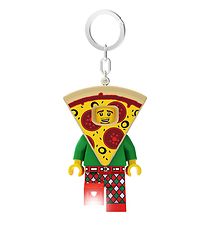 LEGO Keychain w. Flashlight - LEGO Pizza Guy