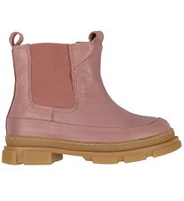Pom Pom Boots - Chunky Chelsea Boot - Rose