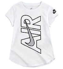Nike Stuttermabolur - Hvítur M. Lógó