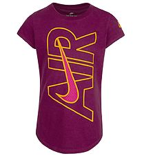 Nike Stuttermabolur - Sangria