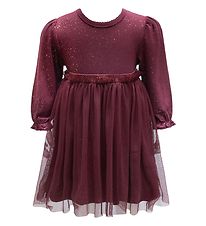 Little Wonders Body met Rok m. Tule - Carrie - Burgundy Glitter