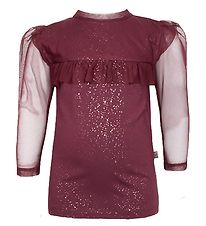 Little Wonders Blouse - Zoe - Burgundy Glitter