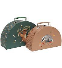 Petit Monkey Cardboard Suitcase 2-pack - A Day In The Woods