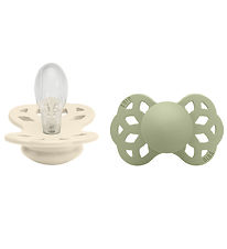 BIBS Infinity Snuðin - 2 Pakki - Stærð 2 - Samhverf - Ivory/Sage