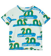 Mini Rodini T-shirt - Loch Ness AOP - Green
