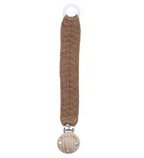 Smallstuff Pacifier Clip - Fishbone - Brown Sugar