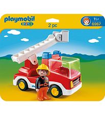 Playmobil 1.2.3 - Feuerwehrauto mit Leiter - 6967 - 2 Teile