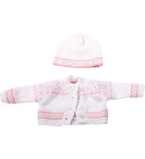 Götz Doll Clothes - Knitted Blouse With Beanie - Pink Norway - 3