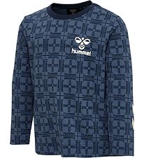 Hummel Pusero - hmlCheck T-paita l/s - Blue Horizon