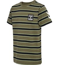 Hummel T-shirt - hmlOhio - Kalamata w. Stripes