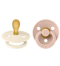 BIBS Colour Snuðin - 2 Pakki - Stærð 1 - Samhverf - Ivory/Blush