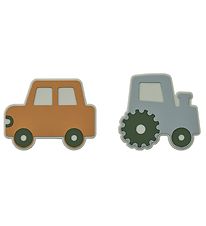 Liewood Teether - 2-Pack - Gia Teether - Vehicles/Blue Fog Mult