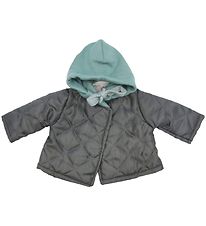 Asi Dúkkuföt - 43-46 cm - Teppi Jakki M. Hetta - Dark Grey Önd