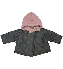 Asi Dúkkuföt - 43-46 cm - Teppi Jakki M. Hetta - Dark Grey Önd