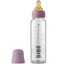 Bibs Feeding Bottle - Glass - 225 mL - Natural Rubber - Mauve