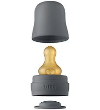 BIBS Flasknapp Set - 6 Delar - Naturgummi - Iron