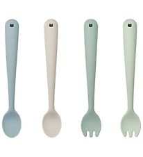 Liewood Cutlery - 4-Pack - Silicone - Shea - Dusty Mint