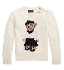 Polo Ralph Lauren Blouse - Knitted - Ballet I - Cream w. Bear