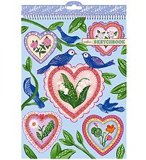 Eeboo Sketchbook - Hearts and Birds