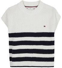 Tommy Hilfiger Weste - Nautisch Striped Weste SLVLS - Altes Weiß