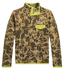 Polo Ralph Lauren Fleece Jas - Reiziger - Legergroen m. Camoufla