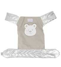 Tiny Treasures Doll Accessories - Baby Carrier - Grey w. Bear