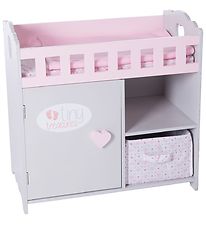 Tiny Treasures Doll Accessories - Changing Table - Grey/Pink