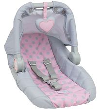 Tiny Treasures Doll Accessories - Car Seat - Grey/Pink