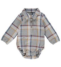 Msli Shirt Bodysuit - Check Twill - Indigo