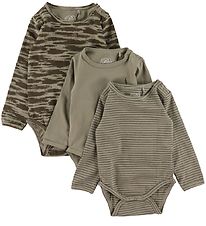 Sofie Schnoor Body L/ - 3er-Pack - Dusty Green