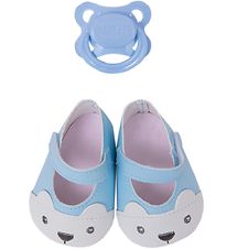 Tiny Treasures Puppenzubehr - Schuhe/Schnuller - Blau m. Br