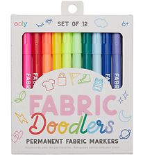 Ooly Textile markers - 12 pcs - Fabric Doodlers