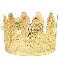 Den Goda Fen Costume - Princess Crown w. Beads - Gold