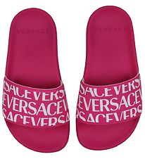 Versace Flip Flops - Pink w. White